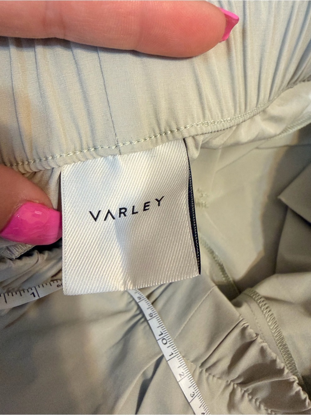 Varley Oakland Turn-Up Taper Pant Small Taupe Stretch Travel Athleisure Trouser - Picture 4 of 5